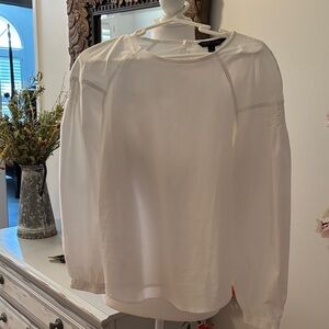 White Long-Sleeve Blouse - Classic Women's Top